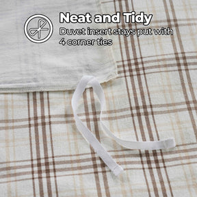Plaid Flannel Cotton Classic Modern Farmhouse Duvet Cover Set