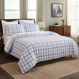 100% Cotton Flannel Plaid Farmhouse Duvet Cover Set