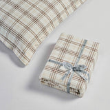 100% Cotton Flannel Plaid Farmhouse Duvet Cover Set