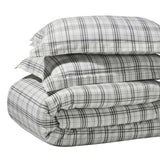 100% Cotton Flannel Plaid Farmhouse Duvet Cover Set