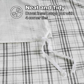 Plaid Flannel Cotton Classic Modern Farmhouse Duvet Cover Set