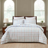 100% Cotton Flannel Plaid Farmhouse Duvet Cover Set