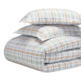 100% Cotton Flannel Plaid Farmhouse Duvet Cover Set