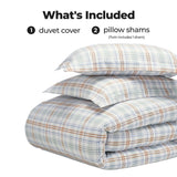 Plaid Flannel Cotton Classic Modern Farmhouse Duvet Cover Set