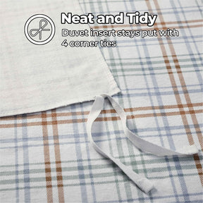 Plaid Flannel Cotton Classic Modern Farmhouse Duvet Cover Set