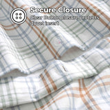 100% Cotton Flannel Plaid Farmhouse Duvet Cover Set