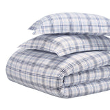 100% Cotton Flannel Plaid Farmhouse Duvet Cover Set