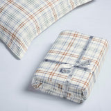 100% Cotton Flannel Plaid Farmhouse Duvet Cover Set