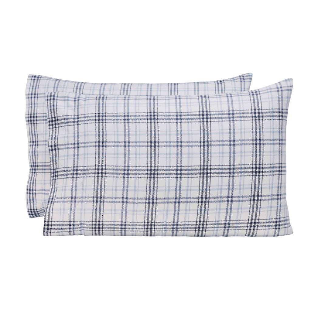 Plaid Flannel Cotton Classic Modern Farmhouse Pillowcases, Set of 2