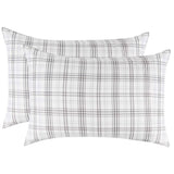 Plaid Flannel Cotton Classic Modern Farmhouse Pillowcases, Set of 2