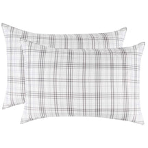Plaid Flannel Cotton Classic Modern Farmhouse Pillowcases, Set of 2