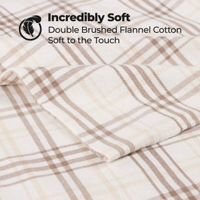 Plaid Flannel Cotton Classic Modern Farmhouse Pillowcases, Set of 2