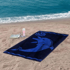 Play Dolphin Oversized Cotton 2 Piece Beach Towel Set