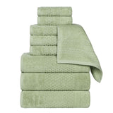 Zero Twist Cotton Towels 9 Piece Playa Waffle