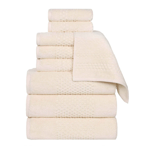 Zero Twist Cotton Towels 9 Piece Playa Waffle