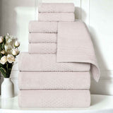 Zero Twist Cotton Towels 9 Piece Playa Waffle
