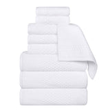 Zero Twist Cotton Towels 9 Piece Playa Waffle