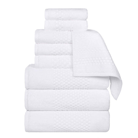 Zero Twist Cotton Towels 9 Piece Playa Waffle