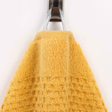 Zero Twist Cotton Solid Waffle Textured Bath Towel Set of 2