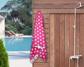 Polka Dot Cotton Oversized 2 Piece Beach Towel Set