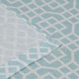 Printed Honey Comb Grommet Traditional Sheer Curtain Panel Set