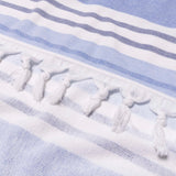 Racer Stripe Fouta 4 Piece Beach Towel Set with Tassels