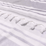 Racer Stripe Fouta 4 Piece Beach Towel Set with Tassels