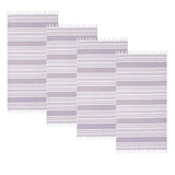 Racer Stripe Fouta 4 Piece Beach Towel Set with Tassels