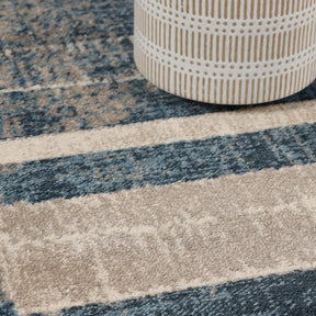 Radko Modern Striped Indoor Area Rugs or Runner Rug