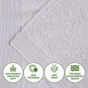 Rayon from Bamboo Eco-Friendly Fluffy Soft Solid 12 Piece Towel Set