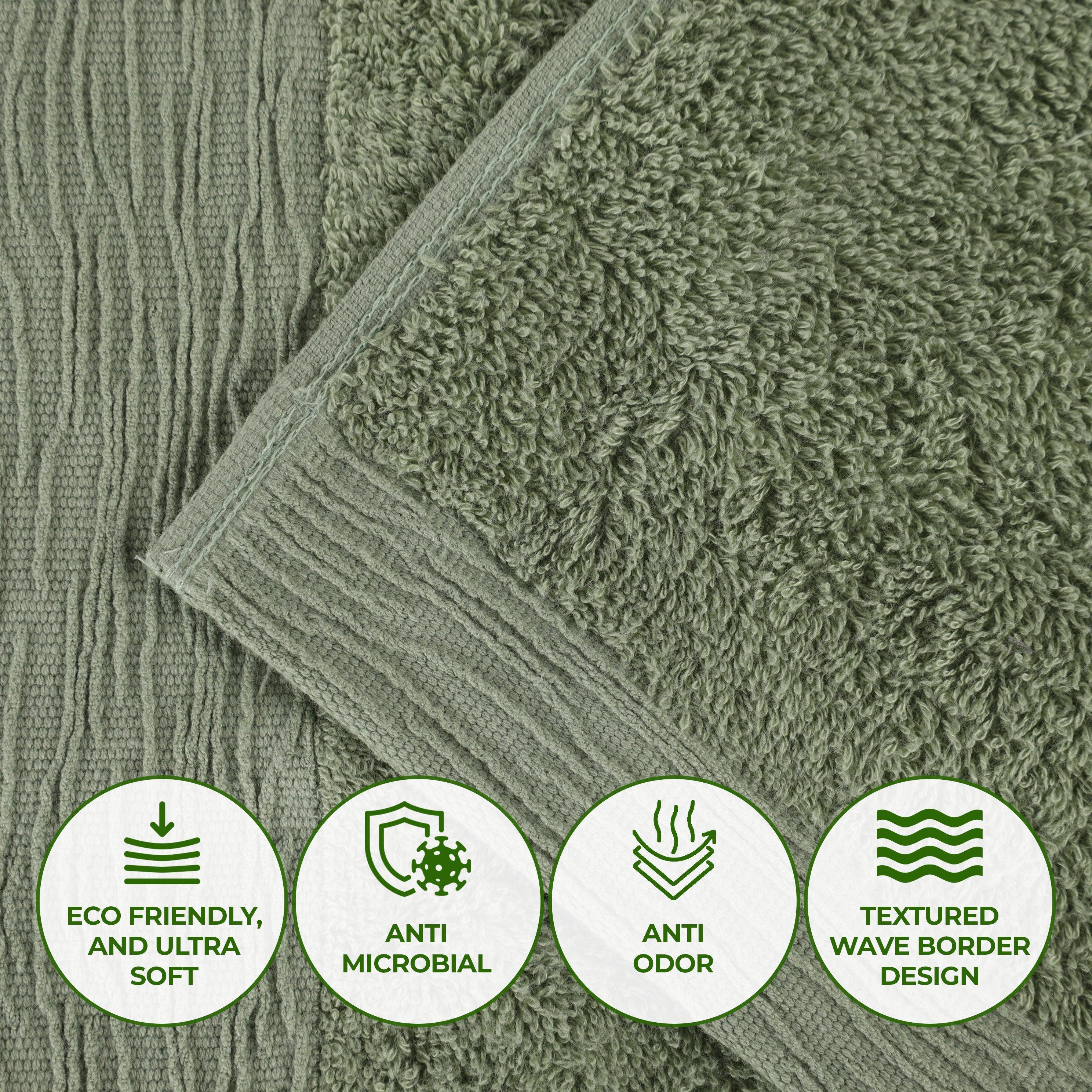 Rayon from Bamboo Eco-Friendly Fluffy Soft Solid 3 Piece Towel Set
