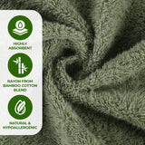 Rayon from Bamboo Eco-Friendly Fluffy Soft Solid 3 Piece Towel Set