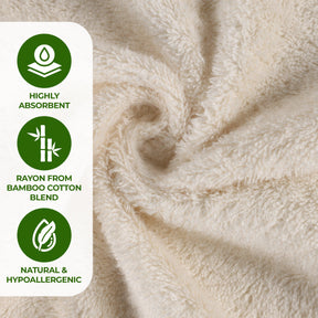 Rayon from Bamboo Eco-Friendly Fluffy Soft Solid 3 Piece Towel Set