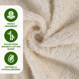 Rayon from Bamboo Eco-Friendly Fluffy Soft Solid 3 Piece Towel Set