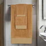 Rayon from Bamboo Eco-Friendly Fluffy Soft Solid 3 Piece Towel Set