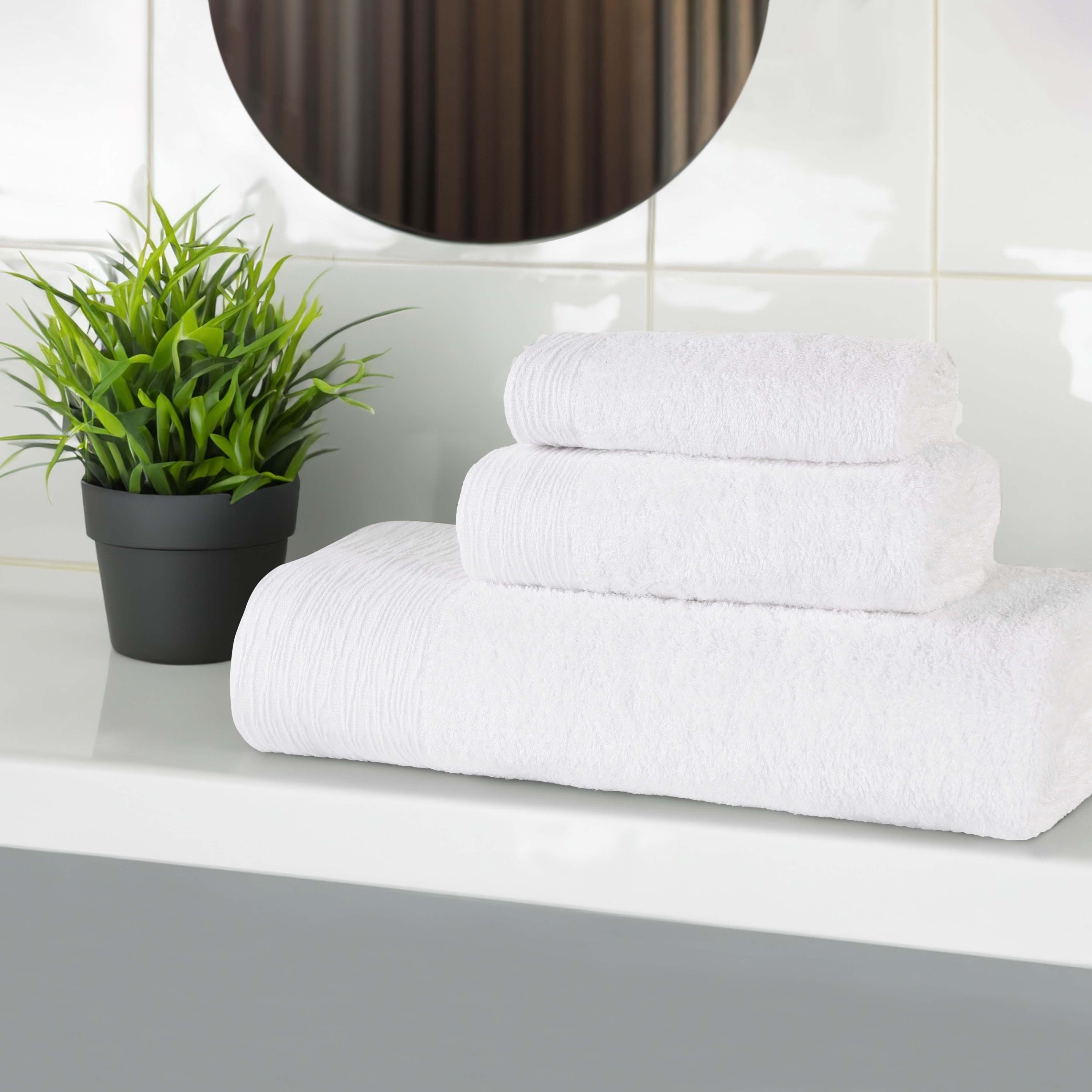 Rayon from Bamboo Eco-Friendly Fluffy Soft Solid 3 Piece Towel Set