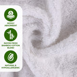 Rayon from Bamboo Eco-Friendly Fluffy Soft Solid 3 Piece Towel Set