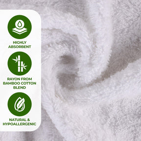 Rayon from Bamboo Eco-Friendly Fluffy Soft Solid 6 Piece Towel Set