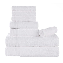Rayon from Bamboo Eco-Friendly Fluffy Soft Solid 8 Piece Towel Set