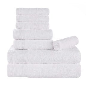 Rayon from Bamboo Eco-Friendly Fluffy Soft Solid 8 Piece Towel Set