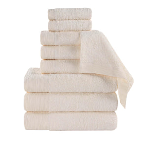 Rayon from Bamboo Eco-Friendly Fluffy Soft Solid 9 Piece Towel Set