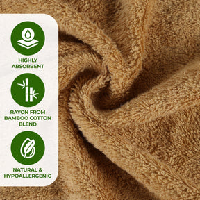 Rayon from Bamboo Eco-Friendly Fluffy Soft Solid 9 Piece Towel Set