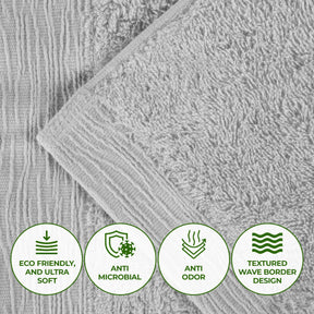 Rayon from Bamboo Eco-Friendly Fluffy Soft Solid Bath Towel Set of 3