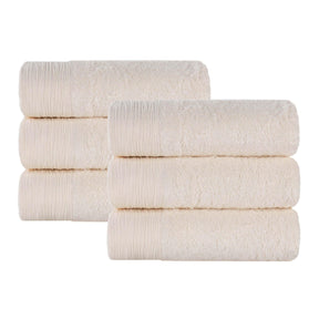 Rayon from Bamboo Eco-Friendly Fluffy Solid Hand Towel Set of 6