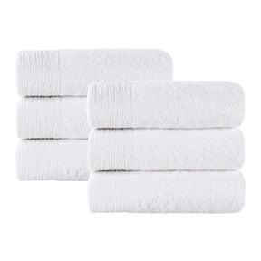 Rayon from Bamboo Eco-Friendly Fluffy Solid Hand Towel Set of 6