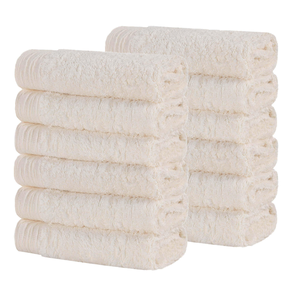 Rayon from Bamboo Eco-Friendly Solid Face Towel Washcloth Set of 12