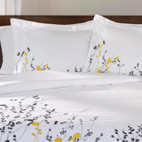 Reed Embroidered Floral Contemporary Duvet Cover Set