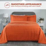 Remi Cotton Blend Jacquard Geometric Fringe Bedspread Set