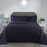 Lightweight Cotton Bedspread Set 3-Piece Remi Geometric Fringe Jacquard