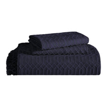 Remi Cotton Blend Jacquard Geometric Fringe Bedspread Set